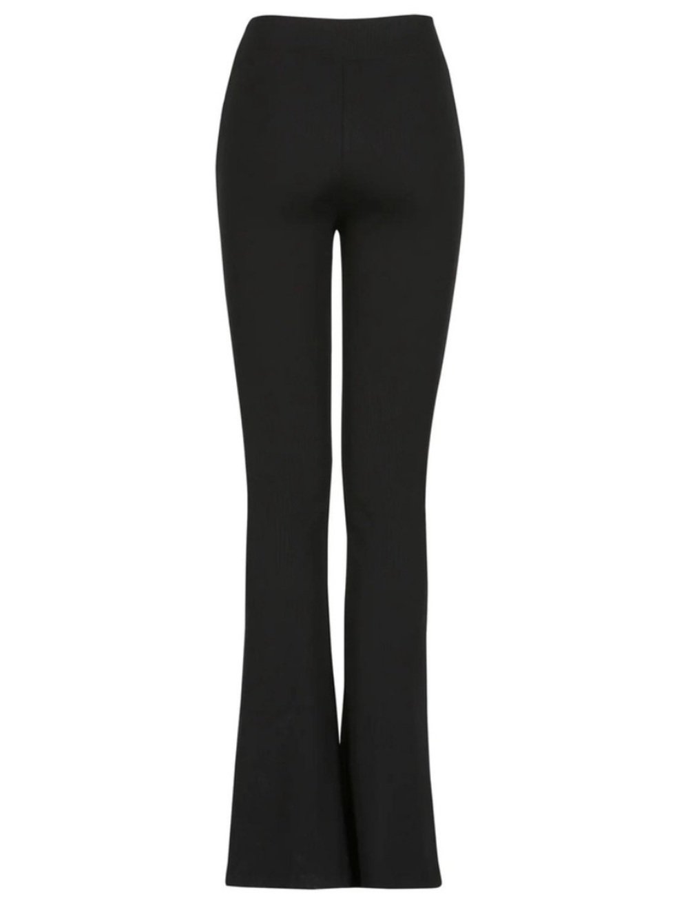 NYLORA Black High-Waist Flared RIBBED Pants/ leggings SMALL